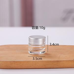Wholesale Glass Cosmetic Cream Jar 10 g  Empty Jar with Silver Cap from China Bottler