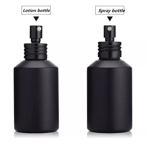  Glass Cosmetic Packaging Bottle Lotion Perfume Essential Oil Cream Black Matte Glass Jar with Pump Sprayer Atomizer Best Price 