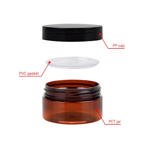Glass Cream Jar Cosmetic Amber Glass Cream Container for Makeup for Wholesale from China