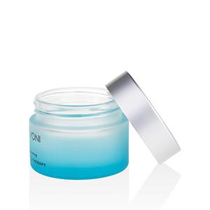 Glass Cream Jar Wholsale for Skincare Frosted Gradient Bule Glass Cosmetic Jar for Makeup Buying in Bulk 