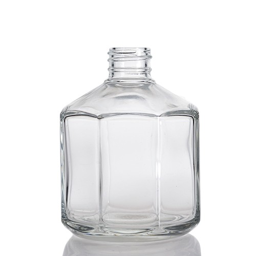 Wholesale Glass Diffuser Aromatherapy Bottle Buy Factory Cheap Price Octagonal Shape Stocked Clear Crystal Glass Jar  