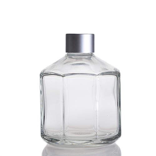 Wholesale Glass Diffuser Aromatherapy Bottle Buy Factory Cheap Price Octagonal Shape Stocked Clear Crystal Glass Jar  