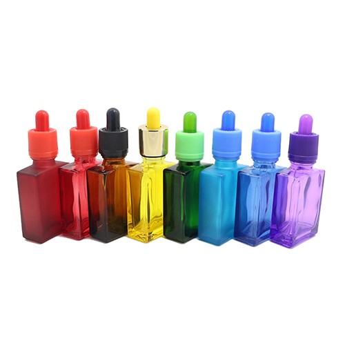 Glass Dropper Bottle E Liquid Essential Oil Assorted Rectangle Glass Jar with Glass Pipette Wholesaler from China Supplier