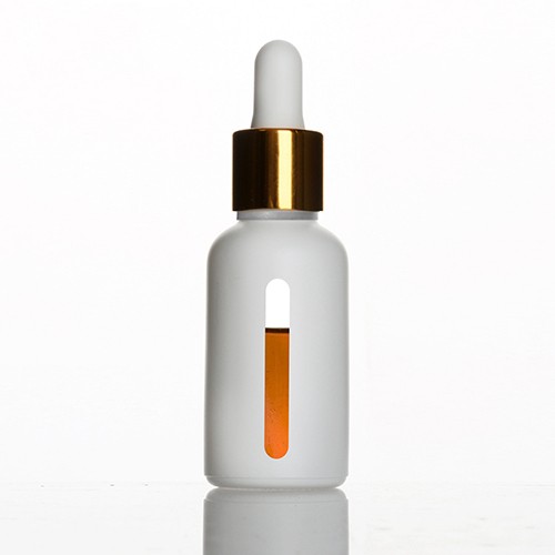 Wholesale Glass Dropper Jar White Cosmetic Essential Oil Bottle with Pipette from Factory Supplier 