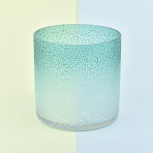 Glass Empty Candle Jar Gradient Green Glass Tumbler Cup for Making Candle Holder Wholesale from China Manufacture Supplier