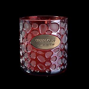 Glass Empty Candle Jar Customized Purple Color Candle Holder Container for Wholesale  
