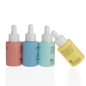Glass Essential Oil Dropper Jar Assorted Color Matte Perfume Bottle with Flat Shoulder from China Supplier