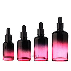 Glass Essential Oil Jar Gradient Custom Color Glass Massage Essential Oil Jar with Dropper for Personal Care from China 