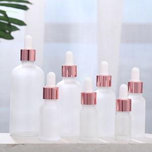 Glass Essential Oil Jar Matte Clear Dropper Boston Shape Perfume Jar for Cosemetic Wholesale from China Supplier
