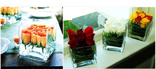 Glass Flower Vase Wholesale Custom Square Clear Assorted Glass Vase for Decoration from China Supplier