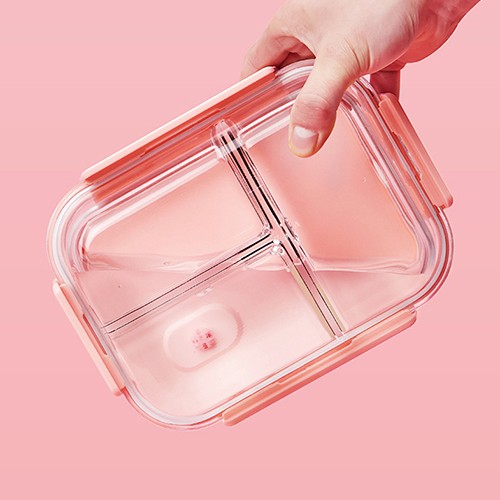 Glass Lunch Box Heatable Borosilicate Meal Prep Storage Food Container with Airtight Lid from China Wholesale Supplier