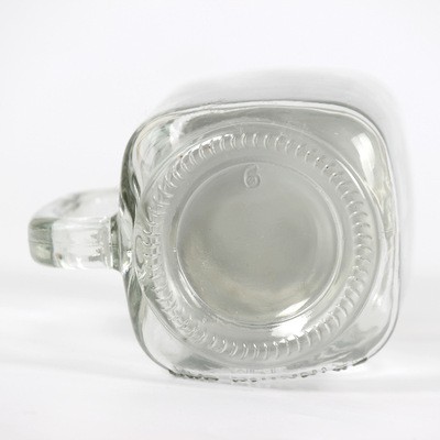 Glass Mason Cup 18 OZ Square Empty Mason Jar with Metal Cap Wholesale from China Manufacture