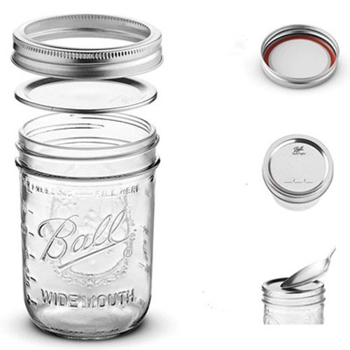 Glass Mason Jar Ball 18 0Z Wide Mouth Round Bottom Mason Cup without Handle Wholesale from China Supplier