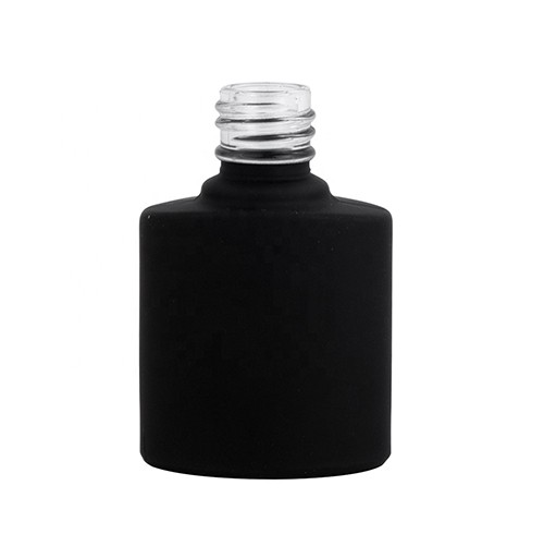 Glass Nail Polish Oil Jar 8 ML Oval Shape Empty Varnishing Cosmetic Black Jar Wholesale from China Manufacture