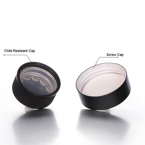 Glass Oil Concentrate Jar Cream Clear Black Round Bottle with Child Resistant Cap from China Supplier Buying in Bulk