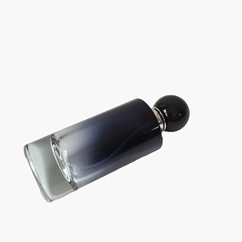 Glass Perfume Bottle Black Cylinder Empty Glass Jar Manufacture Wholesale