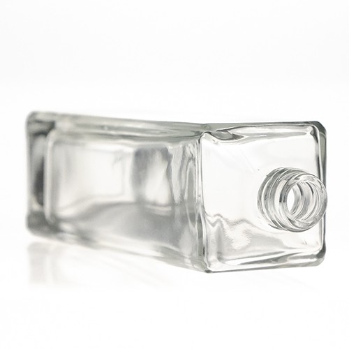 Glass Perfume Bottle Empty Square Bottom Refillable Perfume Jar with Pump Atomizer for Wholesale