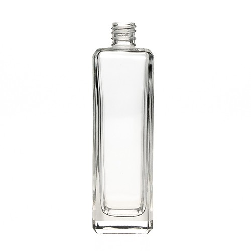 Glass Perfume Bottle Empty Square Bottom Refillable Perfume Jar with Pump Atomizer for Wholesale