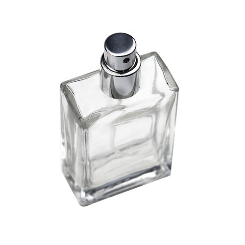 Glass Perfume Bottle Jar with Classic Design Square Bottom Atomizer Pump Sprayer Acrylic Lid for Women from China Supplier Manufacture 