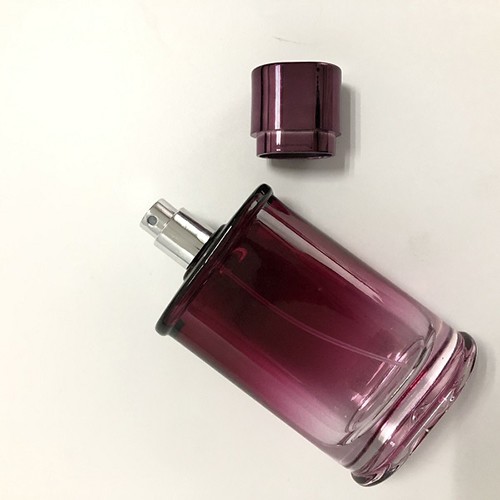 Glass Perfume Bottle Purple Gradient Spary Color Refillable Perfume Glass Jar 