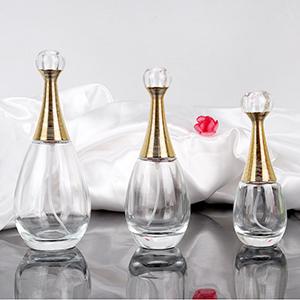 Glass Perfume Essential Oil Jar Gold Elegant Bottle with Atomizer from Factory Wholesale in China