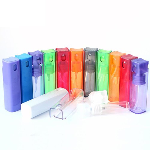 Glass Perfume Jar Empty Refillable Pocket Glass Plastic Cover Bottle with Sprayer Atomizer from China Supplier