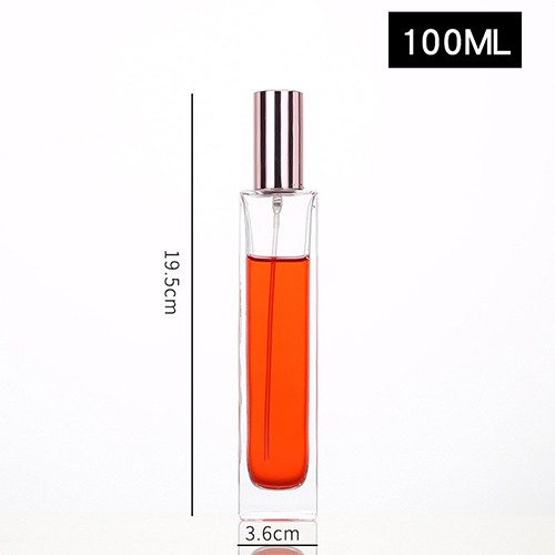 Glass Perfume Jar Mini Clear Square Bottom Refillable Portable Glass Bottle for Travel Wholesale