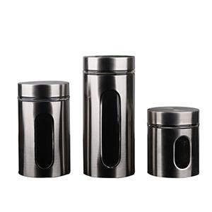 Glass Storage Jar Custom Airtight Stainless Steel Cover Glass Bottle for Food Preservation