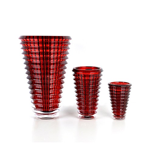 Glass Vase Flower Red Round Flower Glass Crystal Vase Wholesale from China Supplier for Wedding Centerpieces