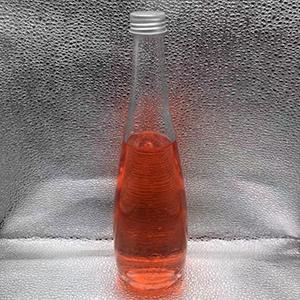 No.6 of 500 ML Round Clear Glass Wine Bottle with Metal Screw Cap