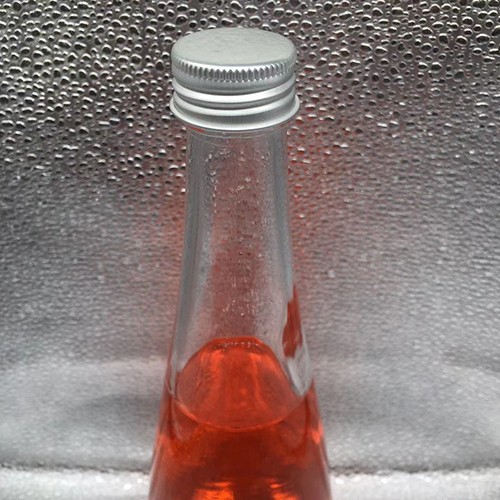 No.6 of 500 ML Round Clear Glass Wine Bottle with Metal Screw Cap