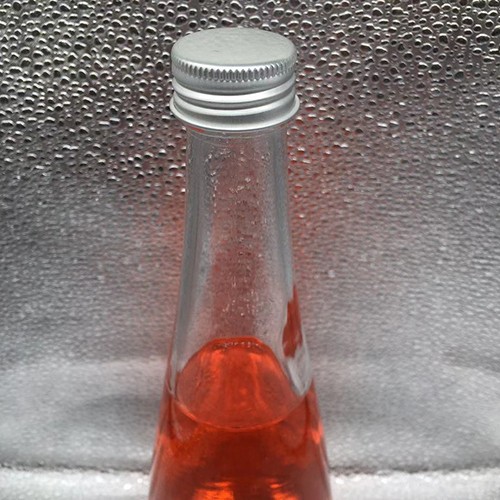 No.6 of 500 ML Round Clear Glass Wine Bottle with Metal Screw Cap