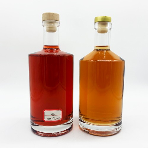 Wholesale Glass Wine Clear Bottle for Bordeaux Burgundy Gin Rum Brandy Spirit Whisky Vodka Liquor Package