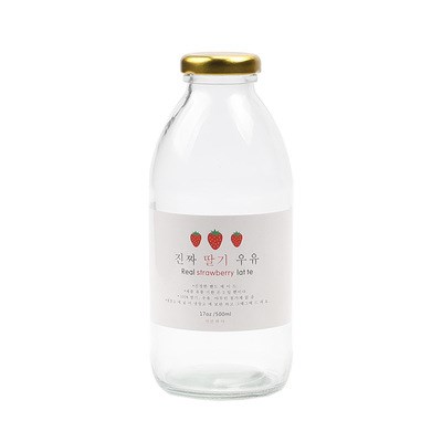 Glass Yoghurt Milk Jar with Custom Label