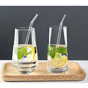 Wholesale Hand-blown Four Six Corners Instagram Fashion Style High Borosilicate Glass Cup for Drinking