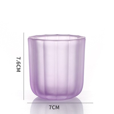 Purple Mate Glass Cup for Soy Wax with Bamboo Lid