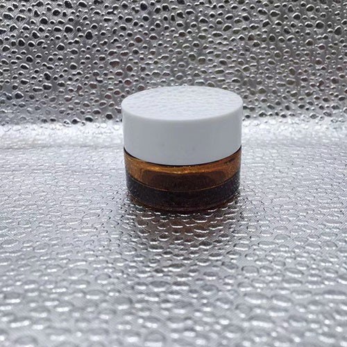 0.3 OZ Light Amber Round Cosmetic Cream Jar with Plastic Screw Cap