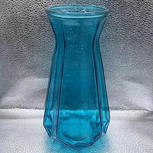 Middle-sized Light Blue Glass Vase for Flower