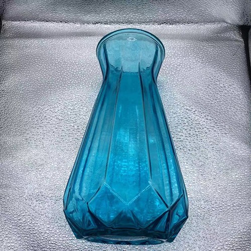 Middle-sized Light Blue Glass Vase for Flower