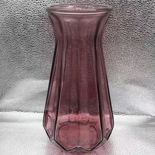 Middle-sized Light Brown Glass Vase for Flower