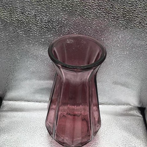 Middle-sized Light Brown Glass Vase for Flower