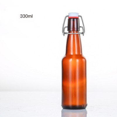 Lock Amber Glass Bottle