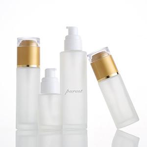 Lotion Glass Bottle with Pump Sprayer and Cap in Stock Made in China