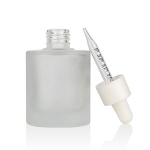 Matte Clear Glass Dropper Bottle with Logo