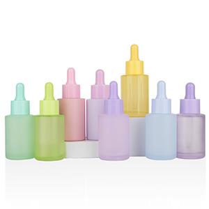 Matte Colorful Dropper Glass Jar for Cosmetic