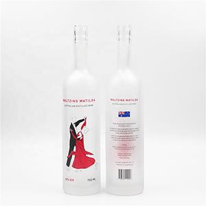 Wholesale Matte Glass Wine Bottle with Logo for Gin Rum Brandy Spirit Whisky Vodka from China Manufacturer  