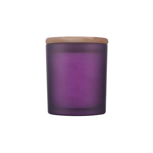 Matte Tumbler Glass Wax Colorful Cup with Bamboo Lid