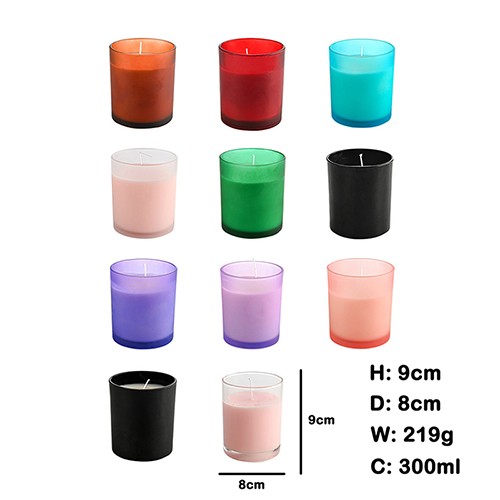 Matte Tumbler Glass Wax Colorful Cup 