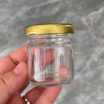 Wholesale Glass Honey Jar Mini 50 ML Stock Honey Bottle with Metal Screw Cap from China Supplier 