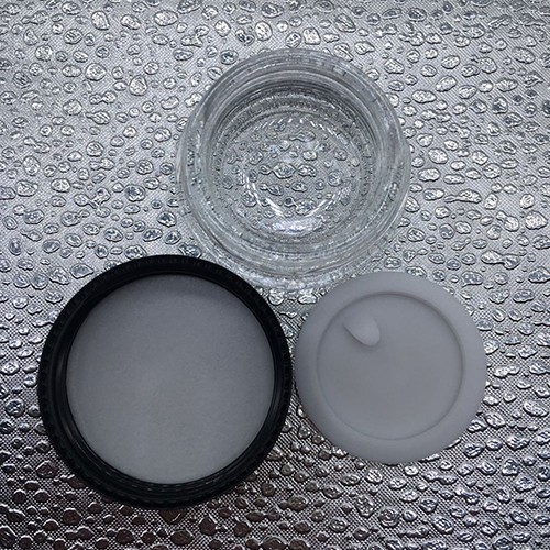 4.5 ML Mini Clear Cosmetic Glass Cream Jar with Plastic Cushion and Screw Cap